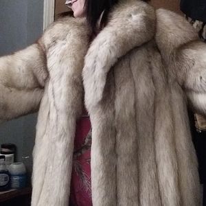 Berman's 100% fox fur coat